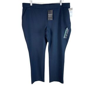 NEW Lee Womens Ultra Lux Slim Leg Activewear Ankle‎ Pants 18 Rivet Navy Stretch